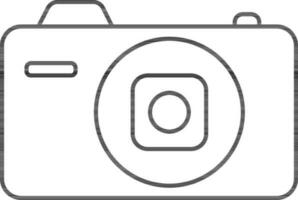 Isolated Instant Camera Icon In Black Line Art. vector