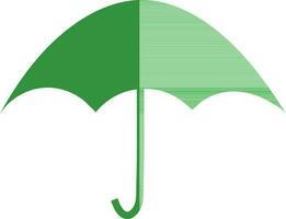 Green umbrella on white background. vector