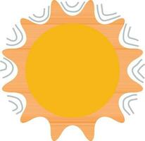 Vector flat style sun sign or symbol.