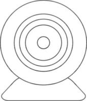 Line art web camera icon. vector