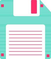 Icon floppy disk in flat style. vector