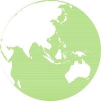 Green globe, ecology icon. vector