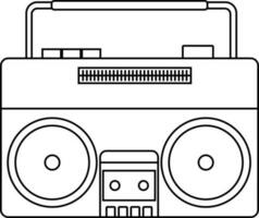 aislado radio en plano estilo. vector