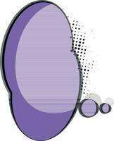 Blank speech bubble in purple color. vector