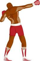 Character of a boxer. vector