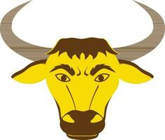 Wild bull icon in chinese zodiac sign. vector