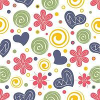 Abstract background decorated with doodle element. vector