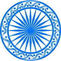Vector of blue ashok chakra.