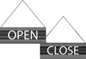 Illustration of Open and Closed Tags. vector