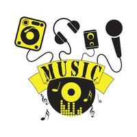 Music vector icon illustration