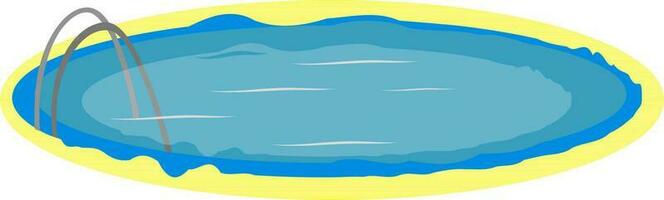 Flat illustration of swimming pool. vector