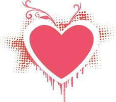 Beautiful pink floral design heart. vector