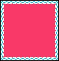Pink frame with white border. vector