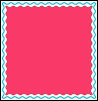 Pink frame with white border. vector