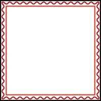 White background with red wavy border. vector