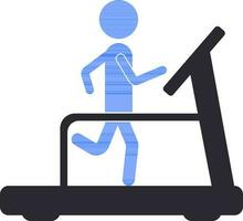 Man running on Treadmill. vector