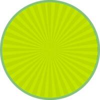 Green sticker, tag or label design with rays. vector