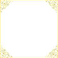 Square shaped frame with floral elements. vector