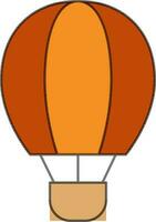 Flat illustration of Hot Air Balloon. vector