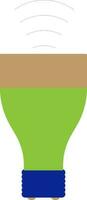Light bulb with wifi sign. vector