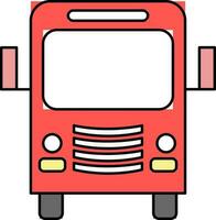 Front side view of a Bus. vector
