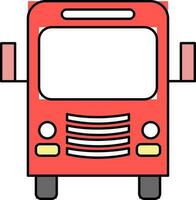 Front side view of a Bus. vector