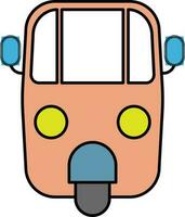 Front view of an Auto Rickshaw. vector