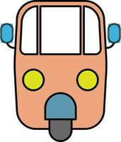 Front view of an Auto Rickshaw. vector