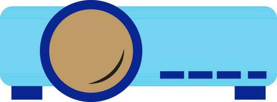 Blue and brown projector. vector
