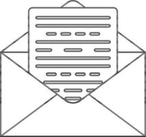 Blank document in envelope. vector