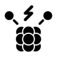 Nuclear Fission Glyph Icon Design vector