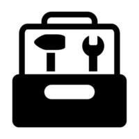 Toolbox Glyph Icon Design vector