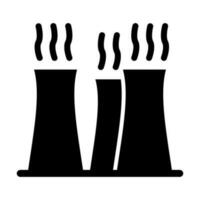 chimeneas glifo icono diseño vector