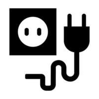 Plug Glyph Icon Design vector