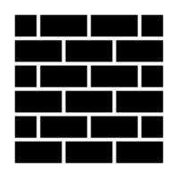 Brick Wall Glyph Icon Design vector