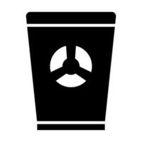 Toxic Waste Glyph Icon Design vector