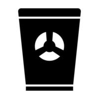 Toxic Waste Glyph Icon Design vector