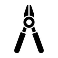 Wire Cutters Glyph Icon Design vector