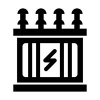 Power Transformer Glyph Icon Design vector