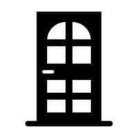 Door Glyph Icon Design vector