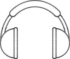 Isolated Headphone icon in flat style. vector