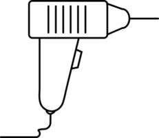 Drilling Machine icon in line art. vector