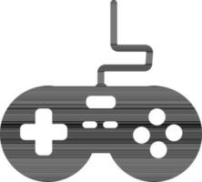 juego controlador icono en negro y blanco color. vector