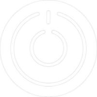Isolated line art icon of Power button. vector