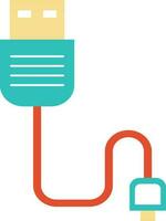 Colorful Usb cable icon. vector