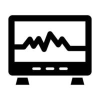 ECG Machine Glyph Icon Design vector