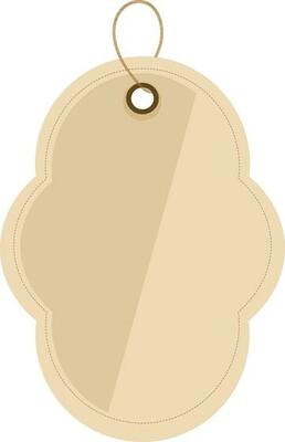 Isolated modern hanging price tag illustration.