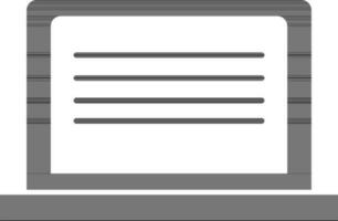 Open laptop icon in flat style. vector