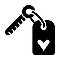 Key Chain Glyph Icon Design vector