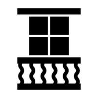 Balcony Glyph Icon Design vector